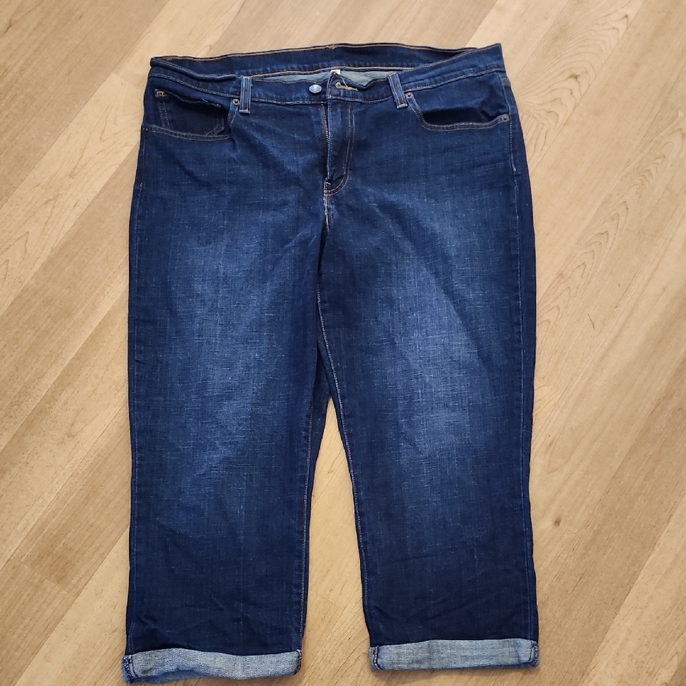 Levi's Dark Blue Denim Women's Capris